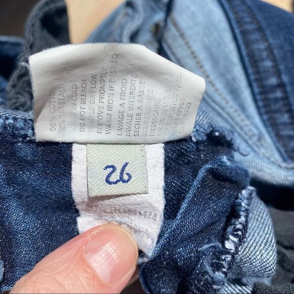 Vintage Y2K Hudson low rise Blue Dark Rinse Signature Wash Boot Cut Jeans sz 26 - Picture 3 of 12